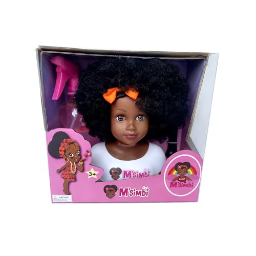Cabeza de Muñeca Negra Africana para Peinar de 11 pulgadas miniatura 3