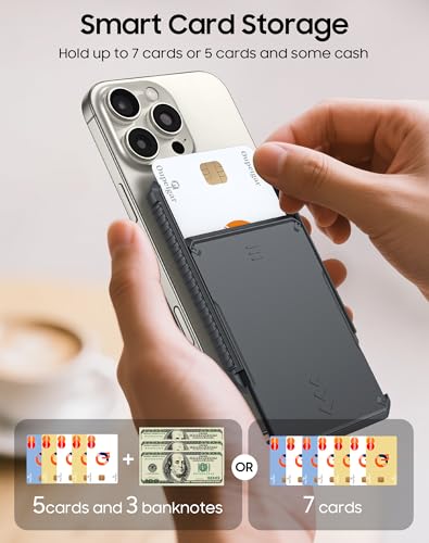 Magsafe Wallet for Men - RFID Blocking Minimalist Card Holder, Front Pocket Slim Wallet, Magnetic Compatible for iPhone 16/15/14/13/12 Pro Max/Pro4