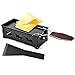 TAMUME Mini Raclette 2 Persone Set Formaggio Fuso con Spatole Fonduta al Formaggio Cheddar Piastre per Raclette (Nero)