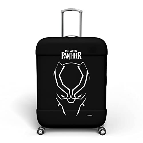 Kuber-Industries-Marvel-Black-Panther-Luggage-CoverPolyester-Travel-Suitcase-CoverWashableStretchable-Suitcase-Protector26-30-InchLarge-Black