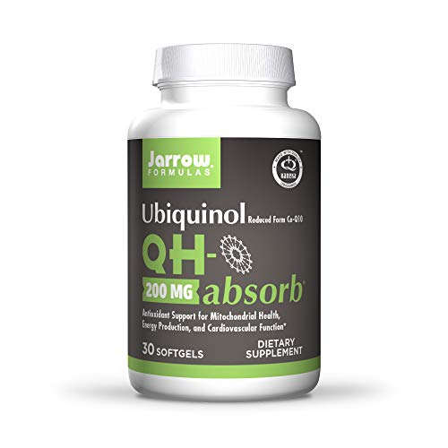 Jarrow Formulas QH-Absorb 200 mg - 30 Softgels - High Absorption Co-Q10 - Active Antioxidant Form of Co-Q10 - Supports Mitochondrial Energy Production and Cardiovascular Health - 30 Servings