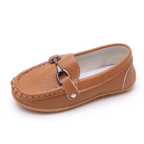 Image of RVROVIC Kids Girls Boys Slip-on Loafers Oxford PU Leather Flats Shoes(Toddler /Little Kid)