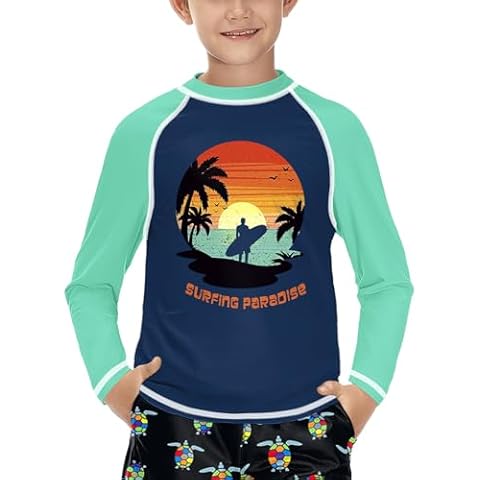 BesserBay Boys' UV Long Sleeve Rash Guard Cover