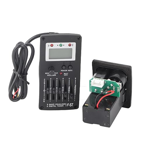 Ecualizador de 5 bandas F‐5T con afinador y captador para guitarra acústica, accesorio musical miniatura 6