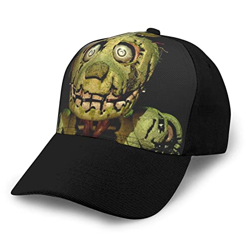 DINGDO Gorra de béisbol Five Nights at Freddy para mujer, cómoda, informal, transpirable, color negro, Negro, Talla única