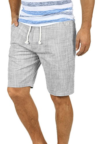 BLEND Bones Pantalón Corto Shorts De Lino Bermuda De 100% algodón Regular-Fit, tamaño:XXL, Color:Granite (70147)