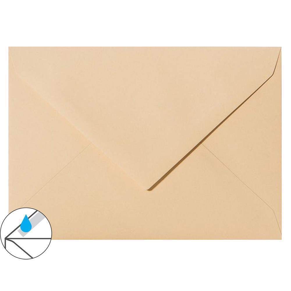 250 kopert DIN C6 114 x 162 mm, koperta bez okienka C6, klejenie na mokro, koperta C6 na zaproszenia, kartki z życzeniami A6, na wesele, urodziny w kolorze wielbłądzi