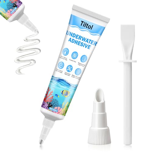 Silicone Sealant for Aquariums Transparent Underwater Sealant: Strong Adhesion Waterproof and Highly Flexible (Transparent 50ml)