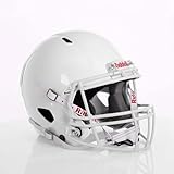 Riddell Speed Victor-I - Youth w/White S2BD-HS4-1P Facemask + US Helmet Flag Decal (White, XXS/XS) - Green Gridiron