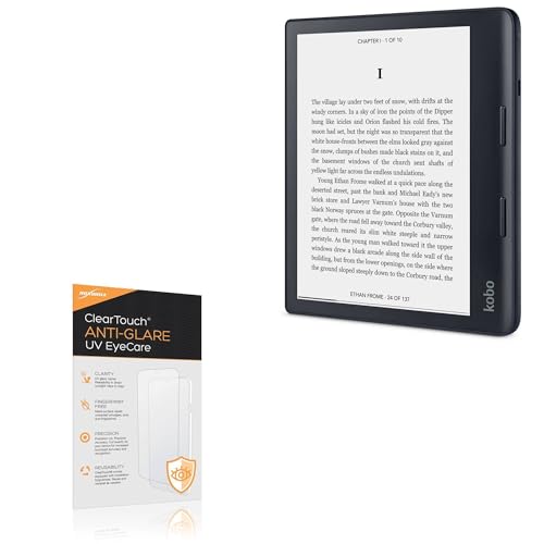 BoxWave Screen Protector Compatible With Kobo Sage - ClearTouch Anti-Glare Anti-UV EyeCare (2-Pack), Filters out Harmful Blue Light Reduce Fatigue