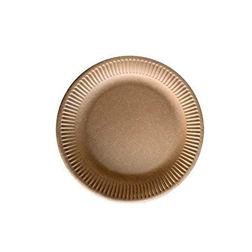 Dart - 50 ASSIETTES RONDES KRAFT RECYCLABLE Ø18CM NATUREL