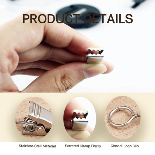 100 Stück Edelstahl Vorhang Clips, Edelstahl Metall Vorhang Clips Gardinen Klammern Silber Gardinen Klammer Duschvorhanghaken Multifunktionale Haken für Schlafzimmer Badezimmer Heimdekoration