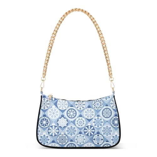 Sac à main bleu flocon de neige Noël : le cadeau tendance pour femme