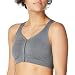Jockey Women's Zip Front Seam Free Bra, Medium Grey Heather Melange, Large