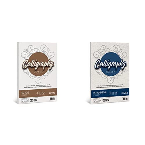 Carta Calligraphy Pergamena Favini - Formato A4 (21x29.7 Cm), Grammatura 190 Gr, Colore Sabbia - Foto 3