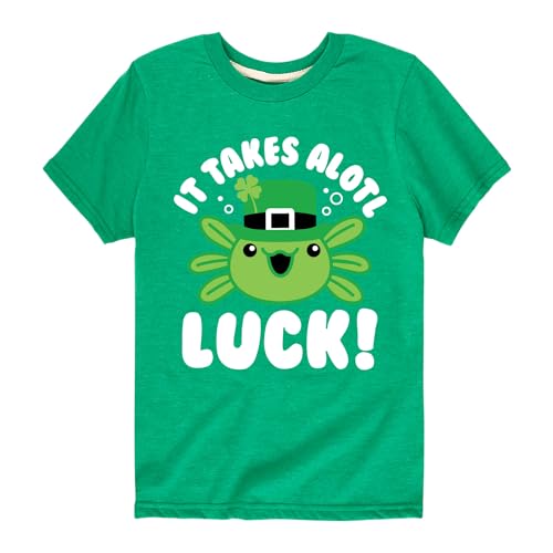 Instant Message - St. Patrick's Day - It Takes Alotl Luck - Axolotl - Toddler and Youth Short Sleeve Graphic T-Shirt