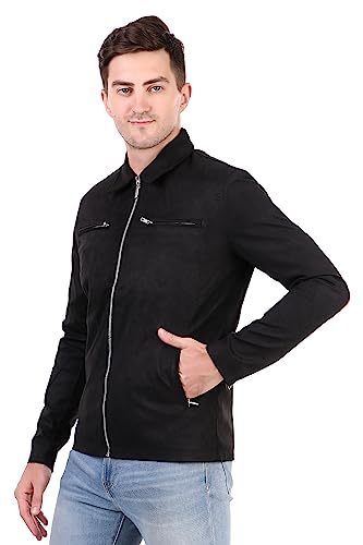 Image of Leather Retail Men's Suede Faux Leather Jacket