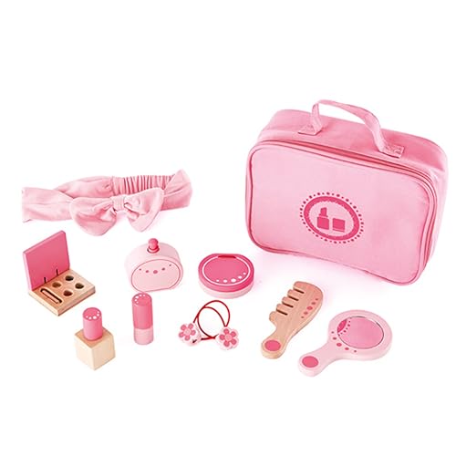 Hape Wooden Beauty Play Set| Kids Pretend Makeup Accessories Beauty Salon Play Set for Kids