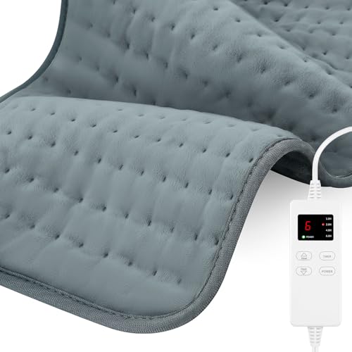 Image of NBKLS Heating Pad for Back and Shoulder, Heating Pads for Women /Men 6 Heat Settings Fast Heat, Heating Pads Large for Valentines Birthday Mothers Day Christmas Gift