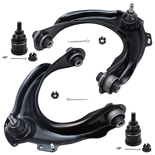 Image of Detroit Axle - 14pc Front End Suspension Kit for 03-07 Honda Accord, 04-08 Acura TSX, 4 Control Arms 2 Ball Joints 4 Tie Rods 2 Sway Bars 2 Boots 2004 2005 2006 2007 Replacement