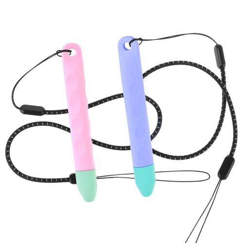 Oruola Lot De 2 Adapté Aux Enfants Stylo Tablette Tactile,Rose Et Violet, Stylet Capacitif Universel Compatible avec Tablette,TéLéPhone,Tablettes Et...