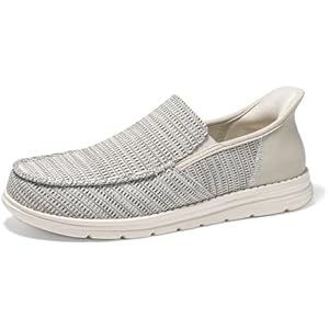 Bruno Marc Men's Slip-on Loafers Step in Casual Shoes for Men Hands Free 7 Light Grey