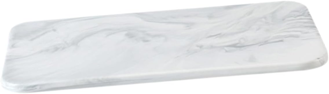 Ciieeo Large Marble-Design Ceramic Cake Transfer Plate Cake Drum Replacement for Sushi Bread Desserts Hotel Home Use