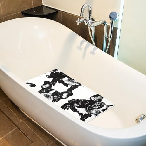 Tapis de bain bouledogue français antidérapant séchage rapide extra long durable - 6