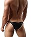 MuscleMate® Super Hot Men's Thong Comfort Underwear, Low Raise Thong Underwear (L, Black)