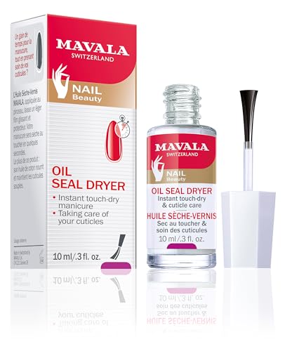 Mavala Oil Seal Dryer Aceite Secante Instantáneo de Uñas con Aceite de Algodón y Vitamina E, Anti-Oxidante, 10 ml