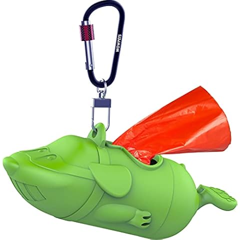 Poop Bag Holder Dispenser with Used Waste Bag Carrier Cover