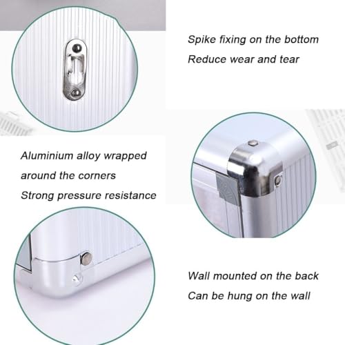 Image of Cell Phone Storage Box 12-60 Slot Mobile Phone Storage Cabinet Aluminum Alloy Phone Lock Box Wall Mounted for School Factory Company(Silver-A,60)