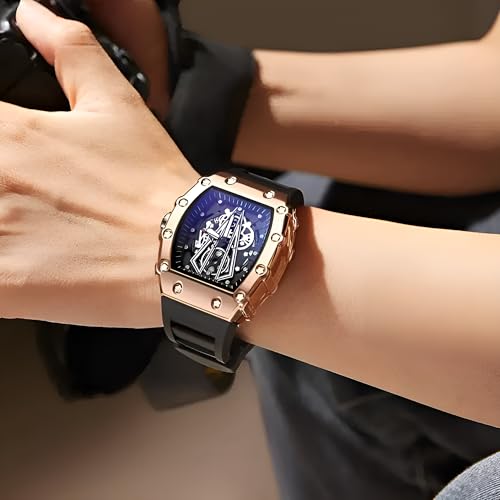 Image of KITCONE Multicolour Dial Analogue Men's Wrist Watch with Date Calendar, Metal Case and Strap -FBBH1