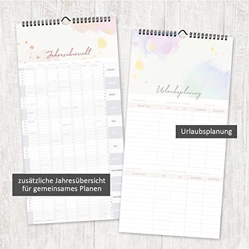 2022/2023 Family Calendar with Three Columns, 18 Months, Wall Calendar for Hanging with Annual Overview and Holiday Planning Area - Image 2