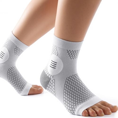 Image of 3 Pairs Neuropathy Socks for Women & Men, Toeless Compression Socks | 20-30 mmHg Compression for Neuropathy, Plantar Fasciitis, Achilles Tendonitis Relief - Ankle Socks for Arch Support