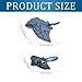 Make My Day Wild Stuffed Animals Soft Plush Collection Animal Gifts for Children Simulation Manta Ray Plush Toy Stingray Sea Creature Stuffed Animals Spot Blue Manta Ray 16