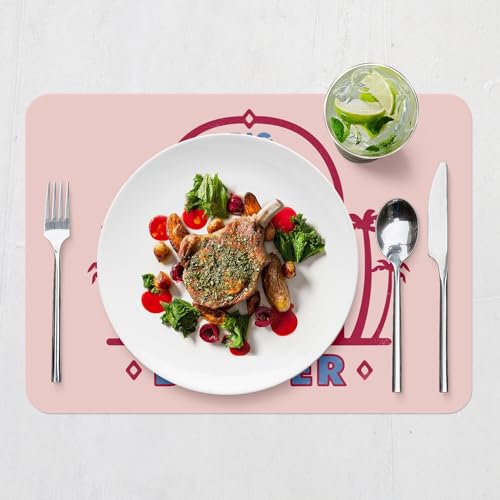 Napperons rose en liège Big Kahuna Burger grand format pour table basse - 7
