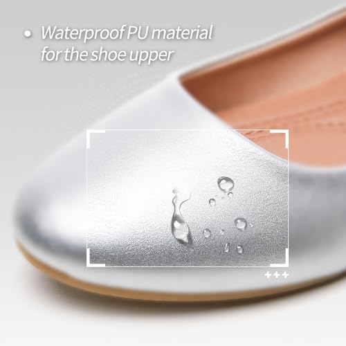 Image of Women's Ballet Flats Shoes Comfortable PU Leather Dress Slip on Shoes Teacher Business Casual
