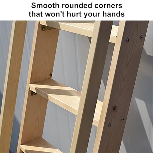 Universal Retractable Wooden Loft Ladder - Space-Saving Folding Steps for Attics Bedrooms and Libraries - Lightweight 125cm - Perfect for Emergency Exits and Easy Access 5 Universal Retractable Wooden Loft Ladder - Space-Saving Folding Steps for Attics Bedrooms and Libraries - Lightweight 125cm - Perfect for Emergency Exits and Easy Access - Image 5