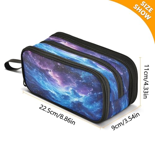 Image of Caikeny Pencil Case Bursting Galaxy Pen Bag Large Capacity Pencil Box Pen Pouch with Zipper Cosmetic Organizer for Kids Teens Adults