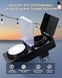DEWENWILS Zewnętrzny zegar mechaniczny, gniazdo analogowe IP44, wodoodporny, 15 min, z zabezpieczeniem przed dziećmi i osłoną ekranu, 16 A / 3680 W, 2 szt