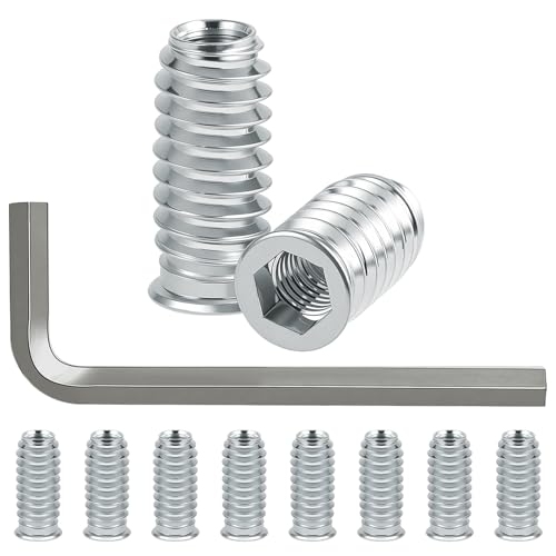 Facile applicazione: gli inserti filettati sono facili da montare. Trapana semplicemente fori di dimensioni adeguate e fissa le dadi con lo strumento fornito. Grazie al meccanismo di avvitamento, il montaggio è rapido e comodo.
