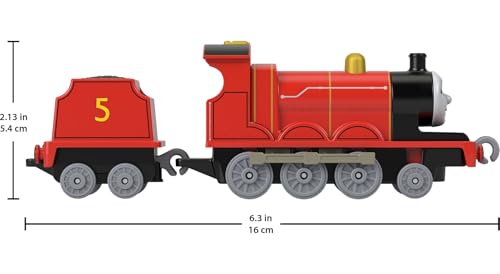 Thomas & Friends by Fisher-Price, Large Push-Along Die-Cast James Engine & Cargo Car from The Classic & All Engines Go Series by THOMAS & FRIENDS - Image 2