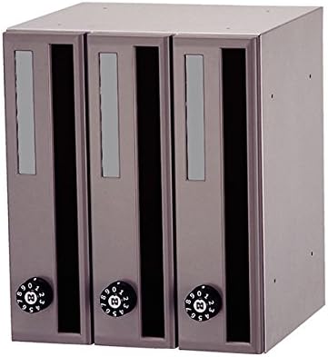 Shinkyowa SMP-24-3FR Vertical Mailbox with Dial Lock, Front and Post Type, Light Gray