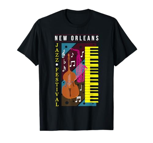 Jazz Music New Orleans Music Festival Musical Souvenir T-Shirt
