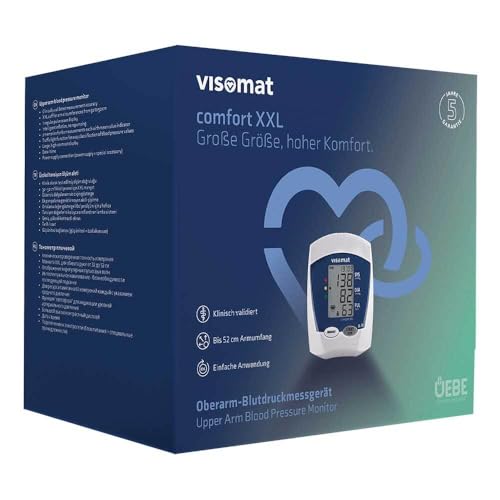 Visomat 24076 Comfort Xxl Blutdruckmessgerät Oberarm Große Manschette bis 52 cm Armumfang, 800 G