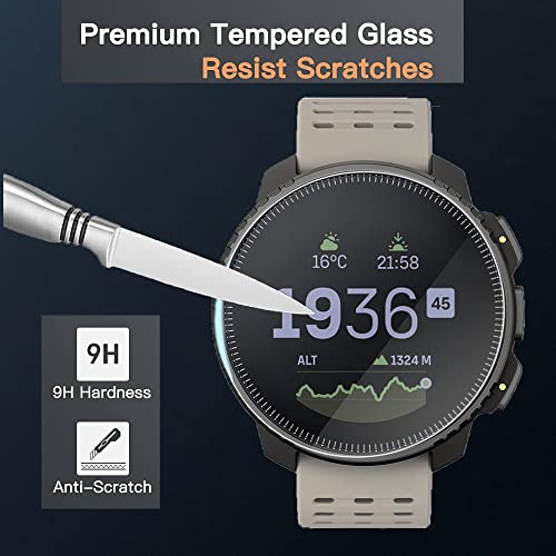 Lamshaw Bravo XL Smartwatch Screen Protector, [3 Pack] 9H Tempered Glass Screen Protector Film Compatible for ALPHAGEAR Bravo XL 1.69" Smartwatch (3 Pack) by Lamshaw - Used condition - Image 4
