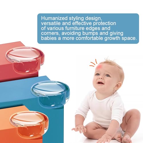 Image of Clear Corner Protectors for Baby - Soft Silicone Bumpers, Pre-Taped Adhesive Guards for Sharp Table & Furniture Edges (12 Pack)