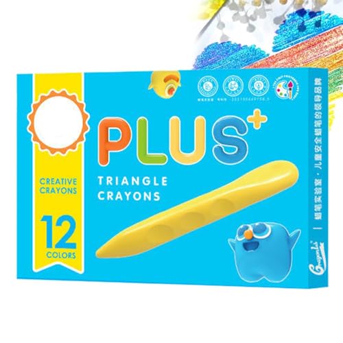 Filvczt Juego de crayones para niños, ceras de abeja lavables, crayones escolares de fácil agarre, crayones vibrantes con ranura de palma, ceras de cera de abeja lavables, fáciles de usar, portátiles