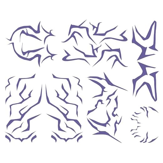 Movie Anime Purple Tattoo Stickers Cosplay Tattoo Stickers & Props Halloween Costume Accessories